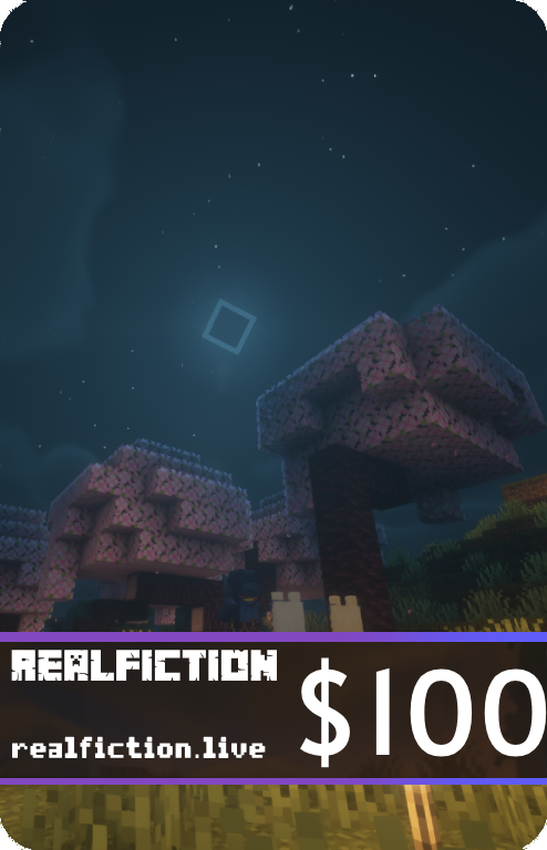 $100 Gift Card for RealFiction